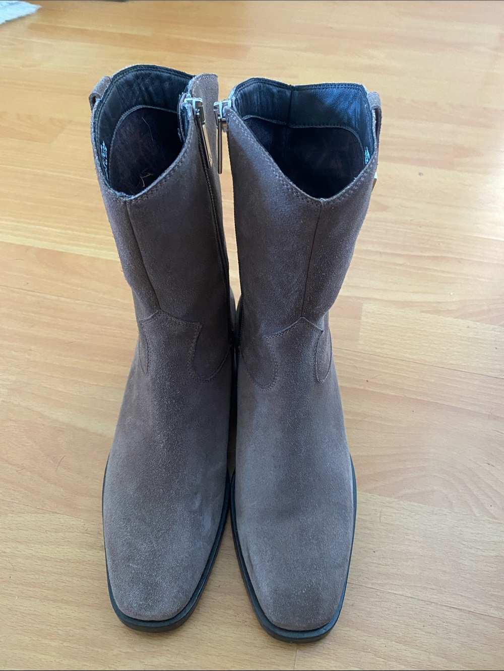 Aquatalia Women's Suede Light Brown Booties 7